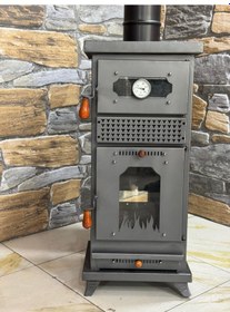Resim Manuel Fanlı Mini Fırınlı Pelet Soba 