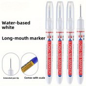 Resim 7 Adet Uzun Uçlu Marker Kalemler - Ahşap İşleri, İnşaat, DIY El Sanatları için Su Geçirmez, Sızdırmaz Mürekkep - Orta Nokta, Ahşap, Plastik, Cam, Metal Üzerinde Çok Yüzeyli Kullanım, İnşaat Araçları İçin Su Geçirmez Mürekkep 