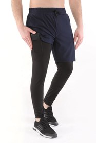 Resim Ghassy Co Erkek Running Hızlı Kuruma Micropoly Halısaha Antrenman Fitness Uzun Taytlı Outdoor Şort 
