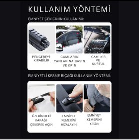 Resim coofbe Sharp Tool Safety Hammer Emniyet Kemer Kesici Ve Araç Cam Kırıcı Araç Acil Durum Cam Kırıcı 