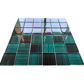 Resim MozaiKristaL Havuz ve tüm yüzeyler için 48x48mm Turkuaz, 30x30cm Fileli Kristal Cam Mozaik. (1 m2 Fiyatıdır) 