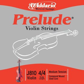Resim D'Addario J81044MB10 Prelude 4/4 Keman Teli - Medium (10'lu Paket) 