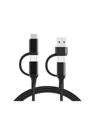 Resim Schitec 4in1 Type-c Usb Lightning Type-c Çıkışlı Şarj Kablosu 