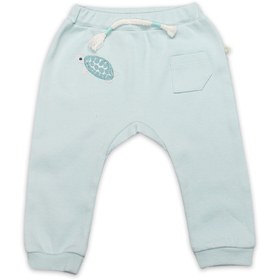 Resim Bistyle Patiksiz Pantolon Hello World - Yeşil Ekru / 9-12 Ay 