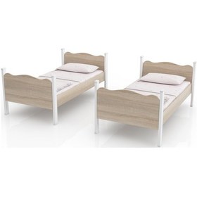 Resim Afillibebek Ranza Ikili Ayrılabilen Mdf Profilli 90x190 Somon 