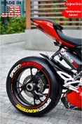 Resim bombtire Motorsiklet Çift Renk Lastik Yazısı Speedhunters 2.5 Cm 4 Adet (MADE IN USA) ® Orijinal 