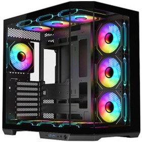 Resim Dark GUARDIAN PRO 4x12cm ARGB Led Fanlı USB3.0 Tempered Glass ATX Panoramik Akvaryum Oyuncu Kasası (Yeni) (DKCHGRPRO) 