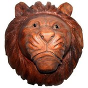 Resim Genel Markalar Dekoratif 40Cm Ahşap Aslan Kafası Hediyelik 