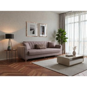 Resim Öztürk Mobilya Design Pelona 3'lü Kanepe Salon, Oturma Odası, Yataklı Bazalı, Üçlü Kanepe 