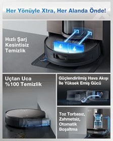 Resim ECOVACS DEEBOT X11 OmniCyclone Toz Torbasız Robot Süpürge ve Paspas PowerBoost Süper Şarj, 19.500PA Blast Emiş Gücü, OZMO Roller 2.0 Rulo Moplu, 75° Mop Yıkama ve Kurutma 