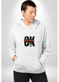 Resim Hakim Xiyech Şampiyon Aslan Kadın Erkek Beyaz Kapüşonlu Sweatshirt Hoodie Beyaz 