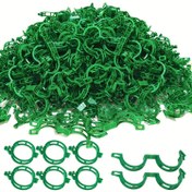Resim 200/300 adet Bitki Destek Klipsi, Plastik Domates Klipsi, Çimlendirici Bitkiler, Domatesler, Üzümler ve Çiçekler için Bahçe Çalı Klipsi, Yeşil Plastik Bahçe Aksesuarları 