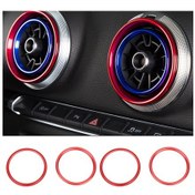 Resim Moveevo Audi A1 İç Mekan Klima Vant Çevresi Dekorasyonu, Alüminyum Alaşımlı, 4 Adet, Kırılgan/eski Olanın Yerine Geçer, Kolay Kurulum, Gerekli Dayanıklılık Ve Pas Koruma Özelliği 