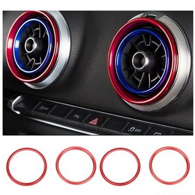 Resim Moveevo Audi A1 İç Mekan Klima Vant Çevresi Dekorasyonu, Alüminyum Alaşımlı, 4 Adet, Kırılgan/eski Olanın Yerine Geçer, Kolay Kurulum, Gerekli Dayanıklılık Ve Pas Koruma Özelliği 