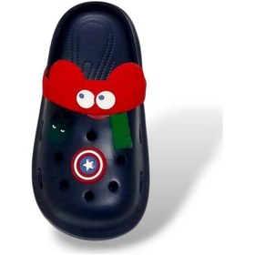 Resim Ayfox Erkek Çocuk Terlik Önü Kapalı Sabo Hulk Figürlü Bahçe Banyo Havuz Hamam Terliği Lacivert 
