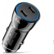 Resim coofbe 60w Turbo Araç Şarjı 2 Type-c Girişli Şarj Akım Korumalı Araç Çakmaklık Şarjı 12v-24v Araç Şa 