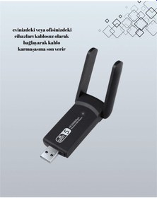 Resim Usb Wifi Adaptör - 1200 Mbps Hız 