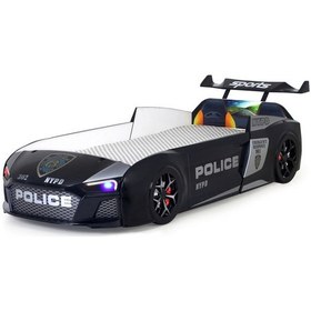 Resim Polis Arabalı Yatak V12 Audi Işıklı Full Plastik 