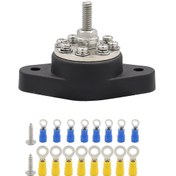 Resim 1/4 İnç M6 Rv Yat 2 M5x20 Vidalı 8 Terminal Saplaması + 16 Adet Terminal Siyah 
