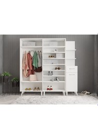 Resim Melodi Portmanto Vestiyer- Beyaz-200 cm 