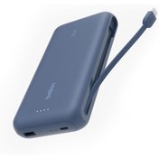 Resim Belkin BoostCharge Powerbank, 20K Entegre Kablolu Taşınabilir Güç Kaynağı, 30 W Hızlı Şarj, USB-C 