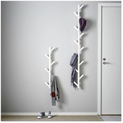 Resim IKEA Beyaz Renk Duvar Askısı 78 Cm Masif Ağaç Askılık 