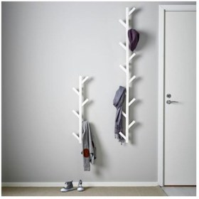 Resim IKEA Beyaz Renk Duvar Askısı 78 Cm Masif Ağaç Askılık 