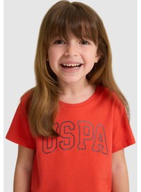 Resim U.s. Polo Assn. Kız Çocuk Kırmızı Tişört Basic 50325631-vr213 Rısk Red 
