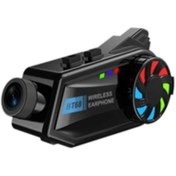 Resim Genel Markalar Bt68 Kameralı Intercom Motosiklet Bluetooth Kask Kulaklık Ses Kontrolü 1080p Video Kayıt Interkom 