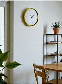 Resim 36 Cm Standart Sarı Duvar Saati Çok Renkli 