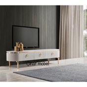 Resim ÇINAR MOBEL Elips Tv Ünitesi Beyaz %100 Mdf 160 Cm 