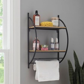 Resim Banyo Açık Raf Ahşaplı Banyo Düzenleyici Raf 