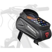 Resim Jeemson Gece Görünürlüğü Artıran Bisiklet Ön Tüp Çantası, Su Geçirmez Ve Geniş Depolama Alanı, 7 İnç Altı Telefonlar İçin Uyumlu Beyaz 