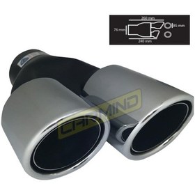 Resim Carmind Çiftli Sol Yan Kesik Kromajlı Egzoz Ucu C438-a 