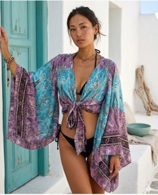 Resim laviyonsa Etnik desenli ipek Otantik Bolero (36-46) STD 