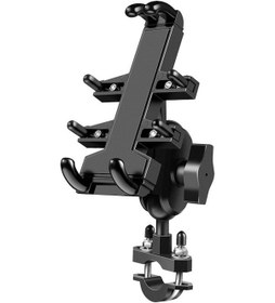 Resim U-şekilli Cıvata Bilyalı Kafa Motosiklet Gidon Çok Fonksiyonlu Sekiz Çeneli Alüminyum Telefon Navigasyon Tutucu Braketi, Telefon Genişliği: 6.5-10.2cm & 160 Diğer 