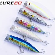 Resim ELUREGO 28g ABS Balıkçılık Popper Yem, Tel Entegre Güçlendirilmiş Gövde ile Uzun Atışlı Yüzey Sıçrama Yemi - Karışık Renkler (Mavi/Beyaz/Kırmızı/Sarı/Yeşil/Pembe) 
