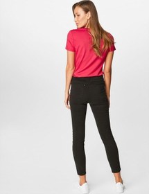Resim Faik Sönmez Kadın Slim Fit Coton Parça Boya Pantolon B00044 Siyah 