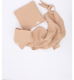 Resim Luckka 2 Katlı Müslin Örtü , Oyuncak , Müslin Önlük Seti 75x75 Cm - Ztcrınkle Set Çok Renkli 