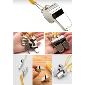 Resim Marsilyan Metal Düdük - Hakem Düdüğü - Deprem Düdüğü - Kamp Düdüğü 5 Adet 