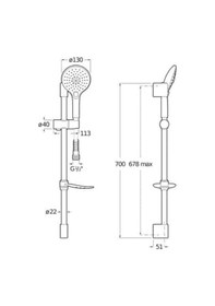 Resim Roca Aurea 3 Fonksiyonlu Sürgülü Duş Takımı A5B247Cc0K 