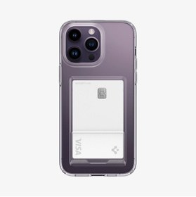 Resim Spigen İphone 14 Pro Kılıf Crystal Slot Crystal Clear - Acs04976 