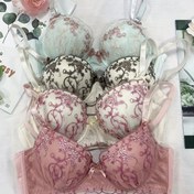 Resim Kadınlar için 4'lü Seksi Dantel Push-Up Sütyenler - 3D Rahat Kalıp, Nakış Detaylı, Balenli Destek, Çıkarılamayan Pedler 