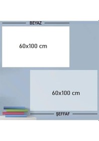 Resim Ollevra Ders Çalışma Yazı Tahtası Manyetik Duvar Stickerı 100x60 Cm Beyaz 