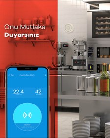 Resim Fonri Akıllı Iç Ortam Siren / Isı Nem Ölçer, Wifi, Google Asistan Ve Tuya Destekli, Uzaktan Kontrol 