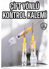 Resim Çift Taraflı Elektrik Kontrol Kalemi Şeffaf Tornavida 26279008 