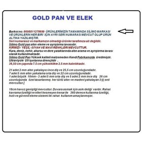 Resim Gold Pan Altın Yıkama Tavası Eleği Siyah Ve Gold Pan Süzgeç Siyah 
