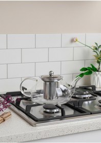 Resim Corbeen Cam Demlik Çay Bitki Demliği 1 Litre Şeffaf 