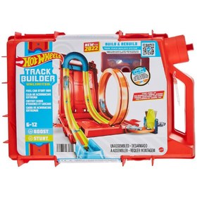 Resim HDX78 HW Track Builder Benzin Bidonu Akrobasi Seti, Hot Wheels Track Builder 