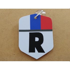 Resim Rusya Vantuzlu Cam Süsü -2li Fiyat- 10x7,5cm R Arması Logosu 